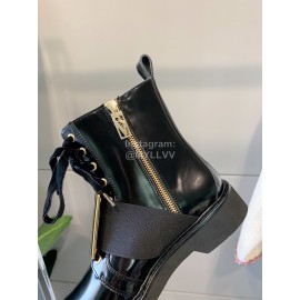 Roger Vivier Autumn Winter Fashion Black Leather Martin Boots For Women 