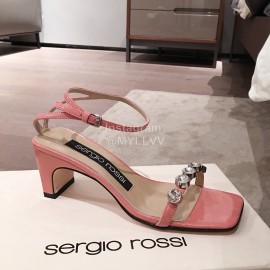 Sergio Rossi Summer Fashion Leather High Heel Scandals For Women 