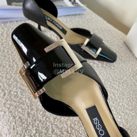 Sergio Rossi Fashion Patent Leather High Heels For Women Black