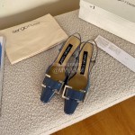 Sergio Rossi Fashion Patent Leather High Heeled Sandals For Women Blue