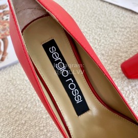 Sergio Rossi Fashion Sheepskin High Heels For Women Red