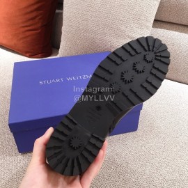 Stuart Weitzman Autumn Retro Black Calf Short Boots For Women 