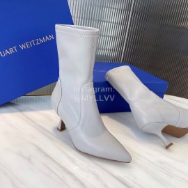 Stuart Weitzman Winter Autumn Calf Short Boots For Women Gray