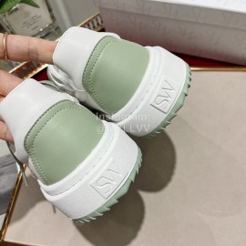 Stuart Weitzman Soft Cowhide Sneakers For Women Green