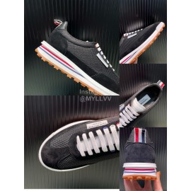 Thom Browne Nylon Mesh Running Shoes For Men Black