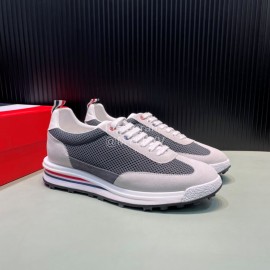 Thom Browne Nylon Mesh Running Shoes For Men Dark Gray