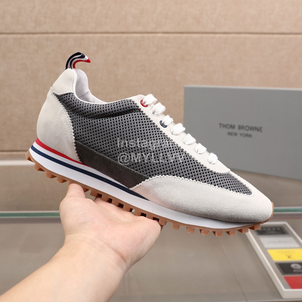Thom Browne Nylon Mesh Running Shoes For Men And Women