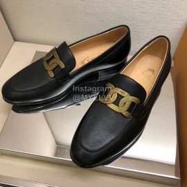 Tods Calf Leather Casual Business Shoes For Men Black