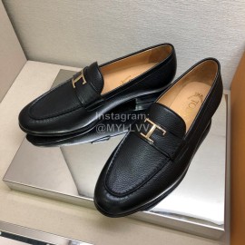 Tods Calf Leather Black Casual Business Shoes For Men 