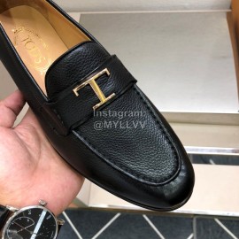 Tods Calf Leather Black Casual Business Shoes For Men 