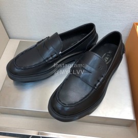 Tods Oil Wax Cowhide Loafers For Men Black