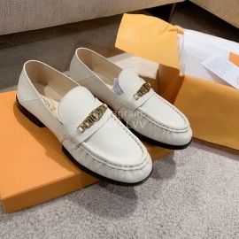 Tods Autumn Retro Calf Leather Shoes For Women White