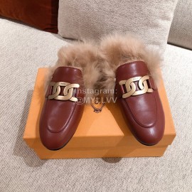 Tods Winter Wool Leather Muller Shoes For Women 