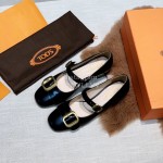 Tods New Autumn Winter Vintage Calf Mary Jane Shoes Black