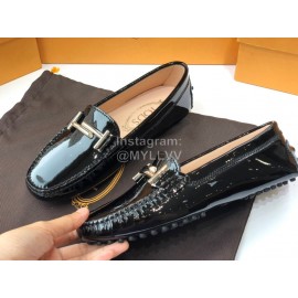 Tods Fashion Patent Leather Shoes For Women Black