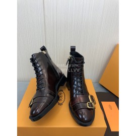 Tods New Lace Up Cowhide Short Boots For Women 