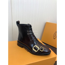 Tods New Lace Up Cowhide Short Boots For Women 