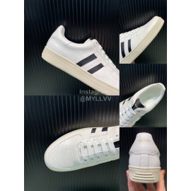 Tom Ford Calf Leather Casual Sneakers For Men White