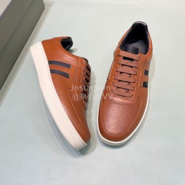Tom Ford Calf Leather Casual Sneakers For Men Brown