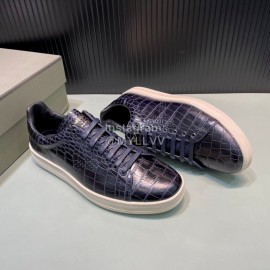 Tom Ford Crocodile Leather Casual Sneakers For Men Navy