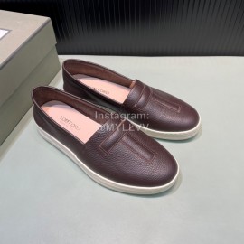Tom Ford Litchi Grain Cowhide Casual Loafers For Men Brown