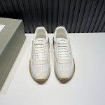 Tom Ford Vintage Canvas Leather Thick Soled Sneakers For Men White
