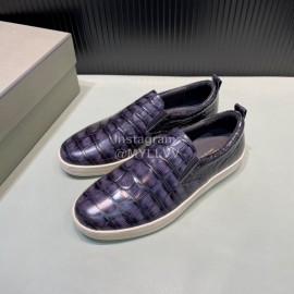 Tom Ford Crocodile Leather Casual Loafers For Men Purple