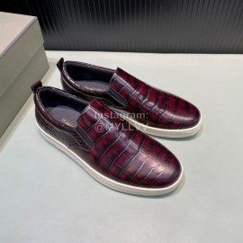 Tom Ford Crocodile Leather Casual Loafers For Men Red