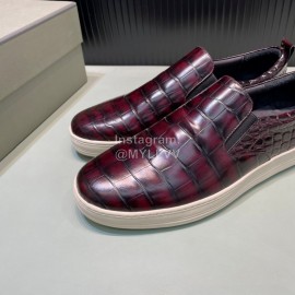 Tom Ford Crocodile Leather Casual Loafers For Men Red