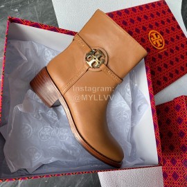 Tory Burch Fashion Calf Short Boots For Women Brown