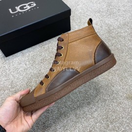 Ugg Fashion Calf Leather Shell Toe Warm Short Boots For Men