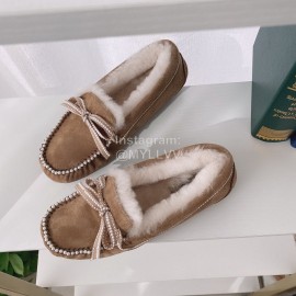 Ugg Winter Soft Wool Casual Shoes For Women Brown