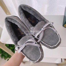 Ugg Winter Soft Wool Casual Shoes For Women Gray