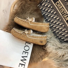 Ugg Winter Soft Wool Bow Casual Shoes For Women Brown
