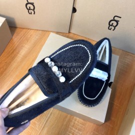 Ugg Winter New Soft Wool Pearl Casual Shoes For Women Black