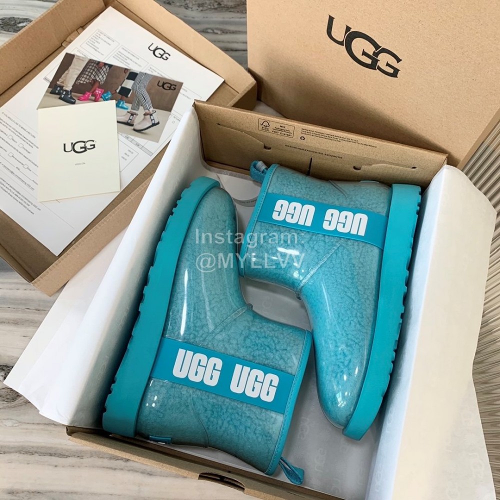 Ugg Winter Fashion Candy Color Waterproof Boots For Women Blue