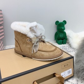 Ugg Winter Pearl Lace Bow Wool Short Boots For Women