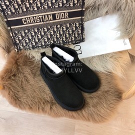 Ugg Winter Mini Warm Wool Short Boots For Women Black