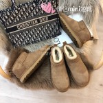 Ugg Winter Mini Warm Wool Short Boots For Women Brown