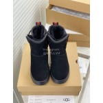 Ugg Winter Thick Soled Wool Boots For Women Black