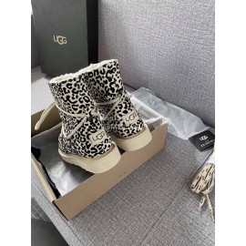 Ugg Winter Leopard Print Locomotive Boots For Women 
