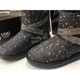 Ugg Winter Fashion Blingbling Wool Boots For Women Black