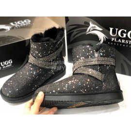 Ugg Winter Fashion Blingbling Wool Boots For Women Black
