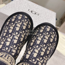 Ugg Co Branded Dior Winter Short Boots For Women Navy