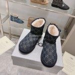 Ugg Co Branded Gucci Winter Short Boots For Women Blue