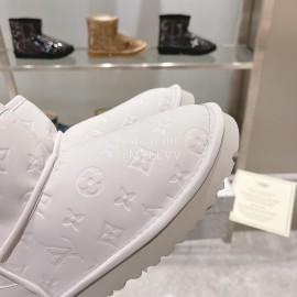 Ugg Co Branded Lv Winter Wool Short Boots For Women White
