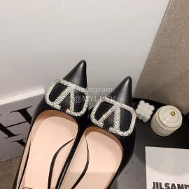 Valentino Fashion Calfskin Pointed High Heels Black