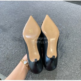 Valentino Fashion Diamond Pointed High Heels For Women Black
