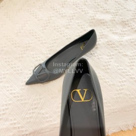 Valentino Fashion Diamond Pointed High Heels For Women Blue