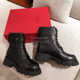 Valentino Autumn Winter Retro Black Boots For Women